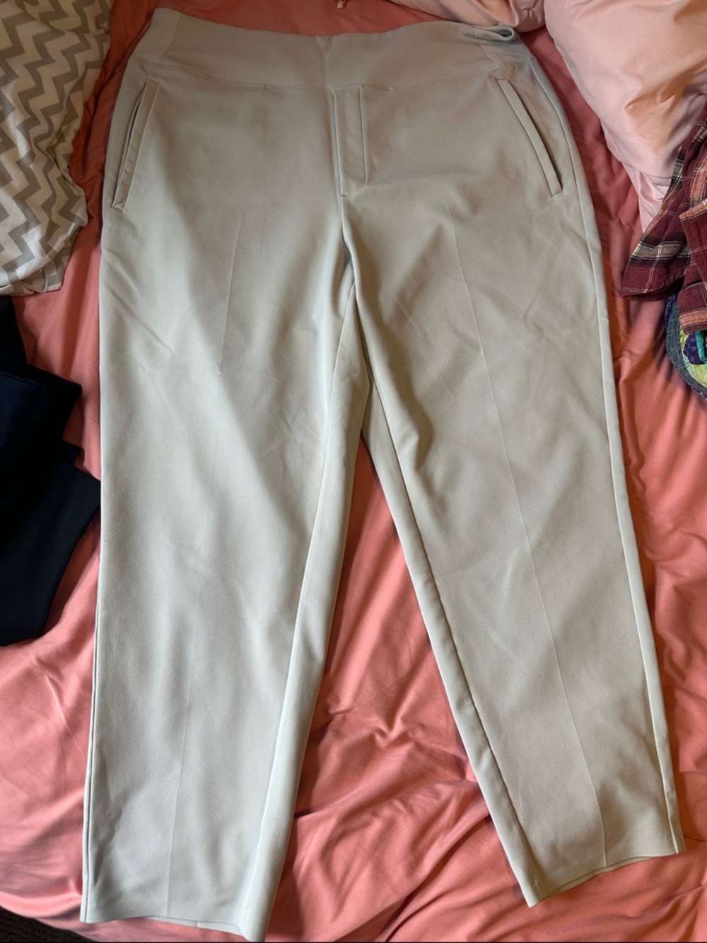 Athleta Cropped Endless Pants in Light Taupe